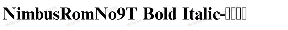 NimbusRomNo9T Bold Italic字体转换
